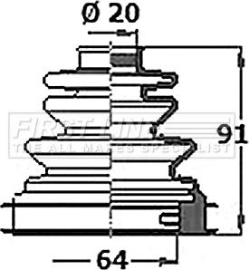 First Line FCB6334 - Пильник, приводний вал autozip.com.ua