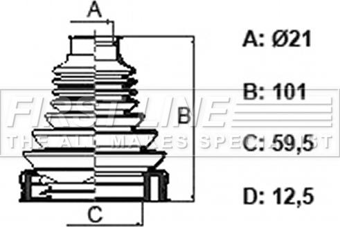 First Line FCB6323 - Пильник, приводний вал autozip.com.ua