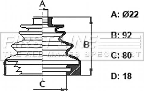 First Line FCB6322 - Пильник, приводний вал autozip.com.ua