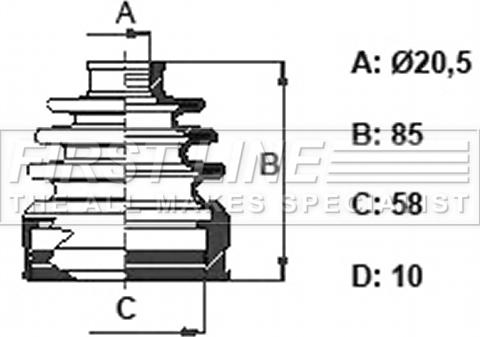 First Line FCB6371 - Пильник, приводний вал autozip.com.ua