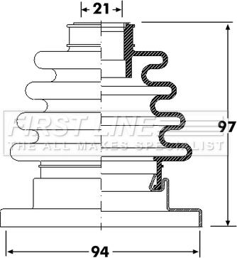 First Line FCB6295 - Пильник, приводний вал autozip.com.ua