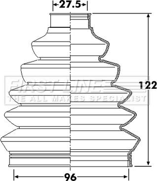 First Line FCB6248 - Пильник, приводний вал autozip.com.ua