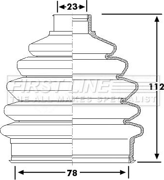 First Line FCB6251 - Пильник, приводний вал autozip.com.ua