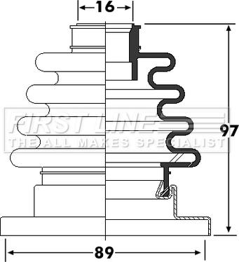 First Line FCB6252 - Пильник, приводний вал autozip.com.ua