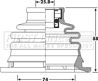 First Line FCB6209 - Пильник, приводний вал autozip.com.ua