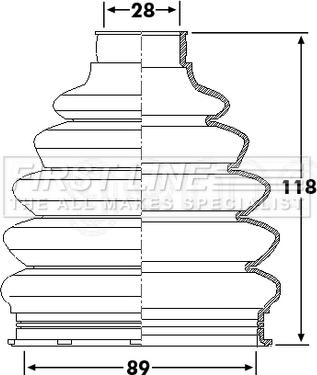 First Line FCB6229 - Пильник, приводний вал autozip.com.ua