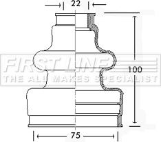 First Line FCB2495 - Пильник, приводний вал autozip.com.ua