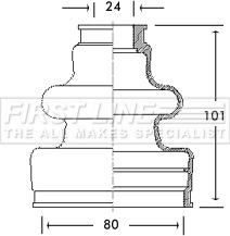 First Line FCB2651 - Пильник, приводний вал autozip.com.ua