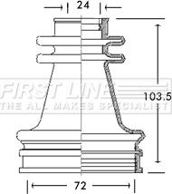 First Line FCB2638 - Пильник, приводний вал autozip.com.ua