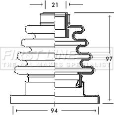 First Line FCB2674 - Пильник, приводний вал autozip.com.ua