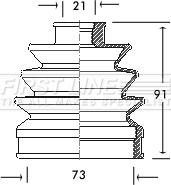 First Line FCB2056 - Пильник, приводний вал autozip.com.ua