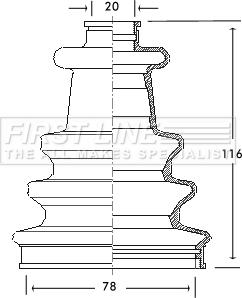 First Line FCB2080 - Пильник, приводний вал autozip.com.ua