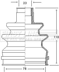 First Line FCB2111 - Пильник, приводний вал autozip.com.ua