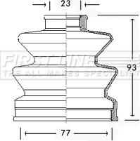 First Line FCB2183 - Пильник, приводний вал autozip.com.ua