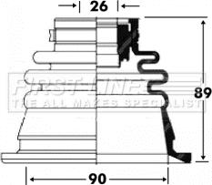 First Line FCB2848 - Пильник, приводний вал autozip.com.ua