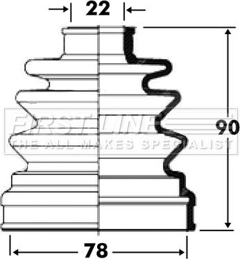 First Line FCB2809 - Пильник, приводний вал autozip.com.ua