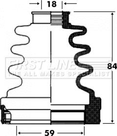 First Line FCB2820 - Пильник, приводний вал autozip.com.ua