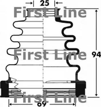 First Line FCB2871 - Пильник, приводний вал autozip.com.ua