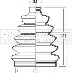 First Line FCB2343 - Пильник, приводний вал autozip.com.ua