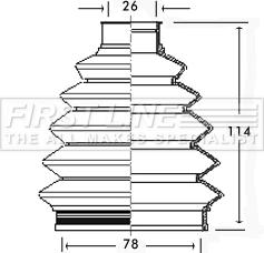 First Line FCB2347 - Пильник, приводний вал autozip.com.ua