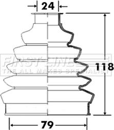 First Line FCB2366 - Пильник, приводний вал autozip.com.ua