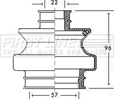 First Line FCB2305 - Пильник, приводний вал autozip.com.ua