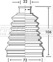 First Line FCB2318 - Пильник, приводний вал autozip.com.ua