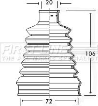 First Line FCB2317 - Пильник, приводний вал autozip.com.ua