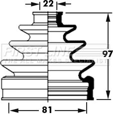 First Line FCB2380 - Пильник, приводний вал autozip.com.ua