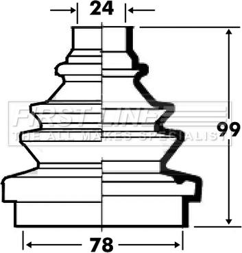 First Line FCB2334 - Пильник, приводний вал autozip.com.ua