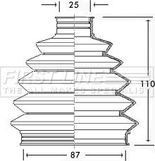 First Line FCB2336 - Пильник, приводний вал autozip.com.ua