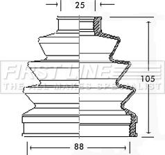 First Line FCB2332 - Пильник, приводний вал autozip.com.ua