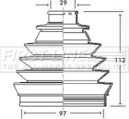 First Line FCB2321 - Пильник, приводний вал autozip.com.ua