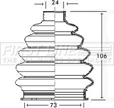 First Line FCB2328 - Пильник, приводний вал autozip.com.ua