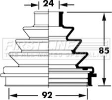 First Line FCB2373 - Пильник, приводний вал autozip.com.ua