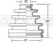 First Line FCB2298 - Пильник, приводний вал autozip.com.ua