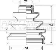 First Line FCB2246 - Пильник, приводний вал autozip.com.ua