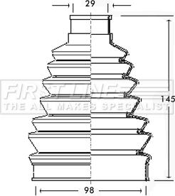 First Line FCB2284 - Пильник, приводний вал autozip.com.ua