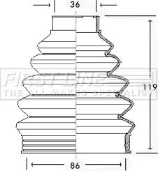 First Line FCB2280 - Пильник, приводний вал autozip.com.ua