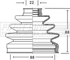 First Line FCB2232 - Пильник, приводний вал autozip.com.ua