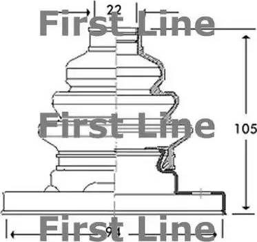 First Line FCB2791 - Пильник, приводний вал autozip.com.ua