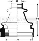 First Line FCB2798 - Пильник, приводний вал autozip.com.ua