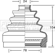 First Line FCB2740 - Пильник, приводний вал autozip.com.ua