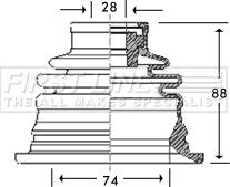 First Line FCB2780 - Пильник, приводний вал autozip.com.ua