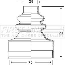 First Line FCB2738 - Пильник, приводний вал autozip.com.ua