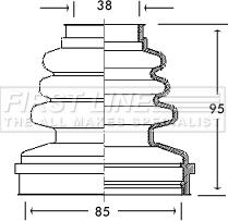 First Line FCB2737 - Пильник, приводний вал autozip.com.ua