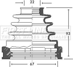 First Line FCB2728 - Пильник, приводний вал autozip.com.ua