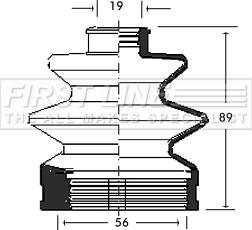 First Line FCB2723 - Пильник, приводний вал autozip.com.ua