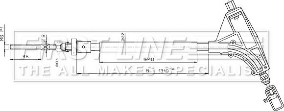 First Line FKB2635 - Трос, гальмівна система autozip.com.ua