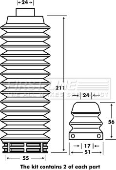 First Line FPK7054 - Пилозахисний комплект, амортизатор autozip.com.ua